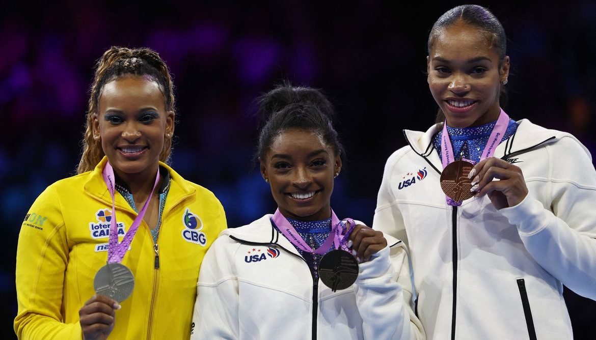 Ginástica vive novo momento com pódio formado apenas por atletas negras