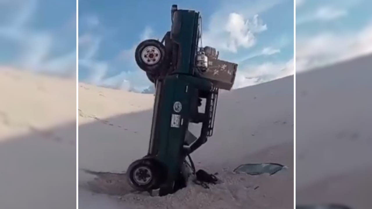 Caminhonete tomba na cidade de Santo Amaro