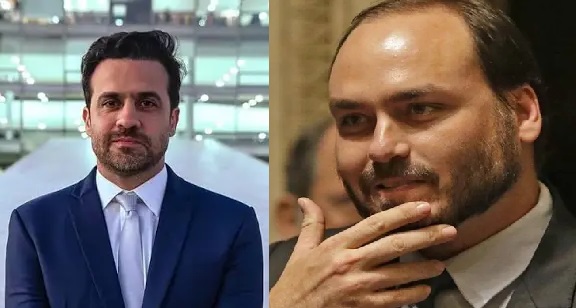 Pablo Marçal e Carlos Bolsonaro trocam farpas na rede social. Foto: Reprodução