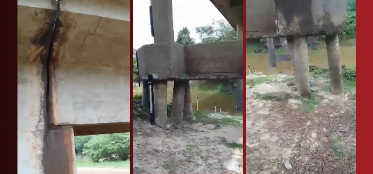 Vídeo: Ponte na BR-316 em Araguanã-MA apresenta rachaduras e pilares quebrados 