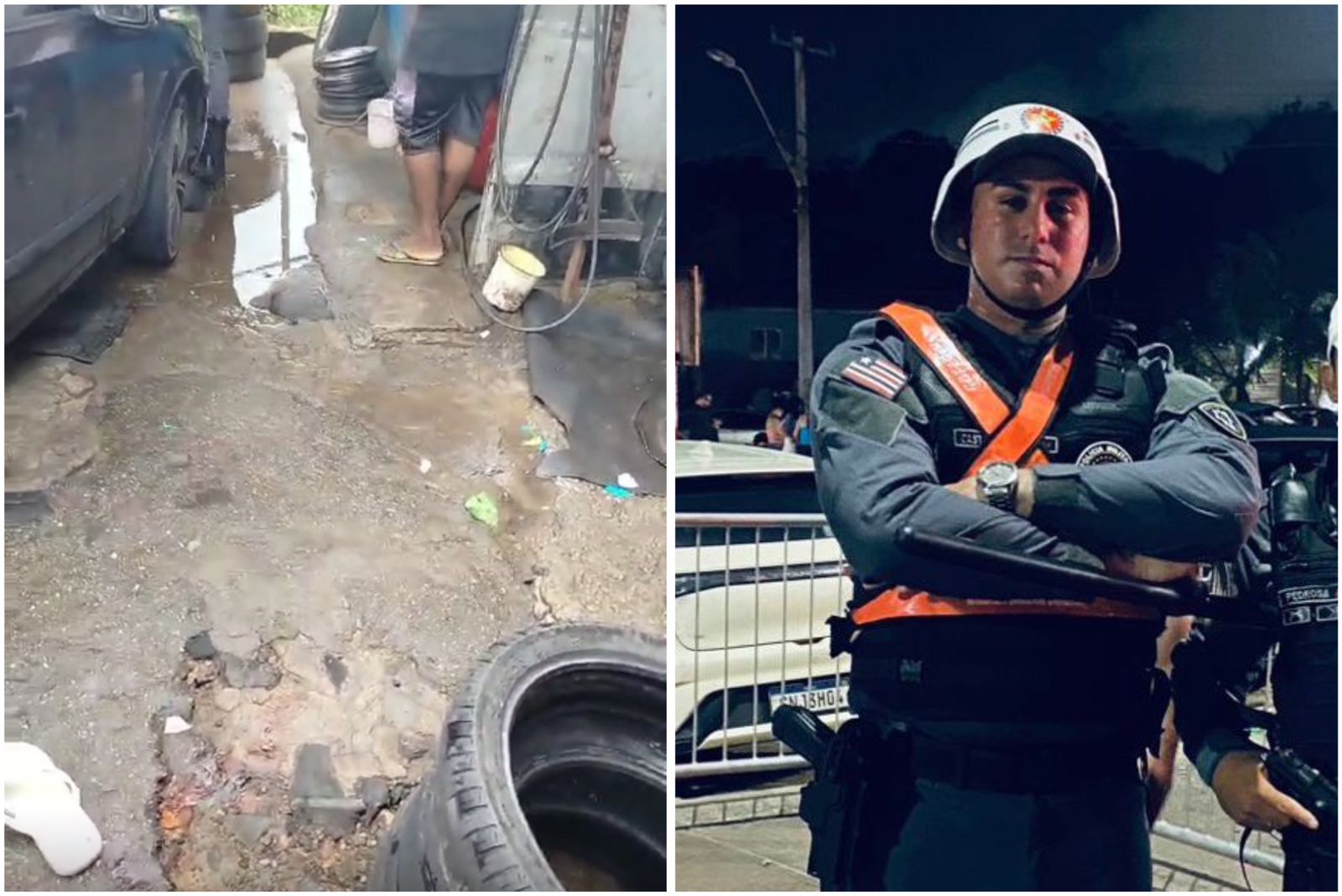 PM baleado em borracharia segue internado na UTI, mas apresenta evolução positiva