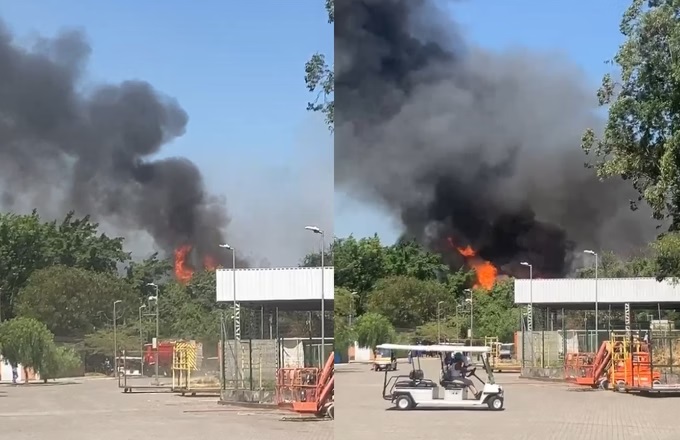 Incêndio atinge cidade cenográfica da próxima novela das 19h da TV Globo