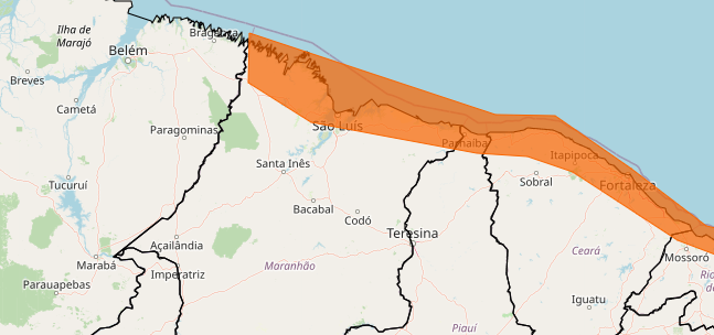 INMET emite alerta de chuvas intensas para 43 cidades do Maranhão