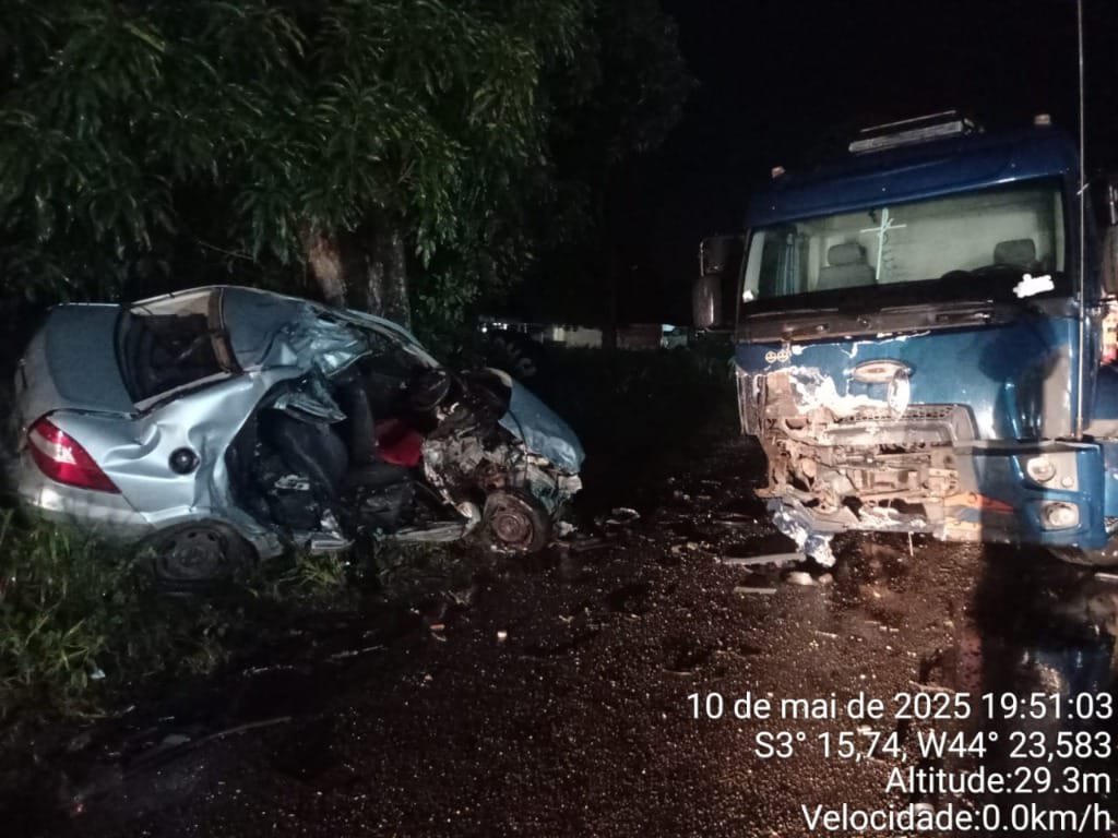 Quatro pessoas morreram e três ficaram feridas nas BR’s do Maranhão durante o fim de semana do Dia das Mães