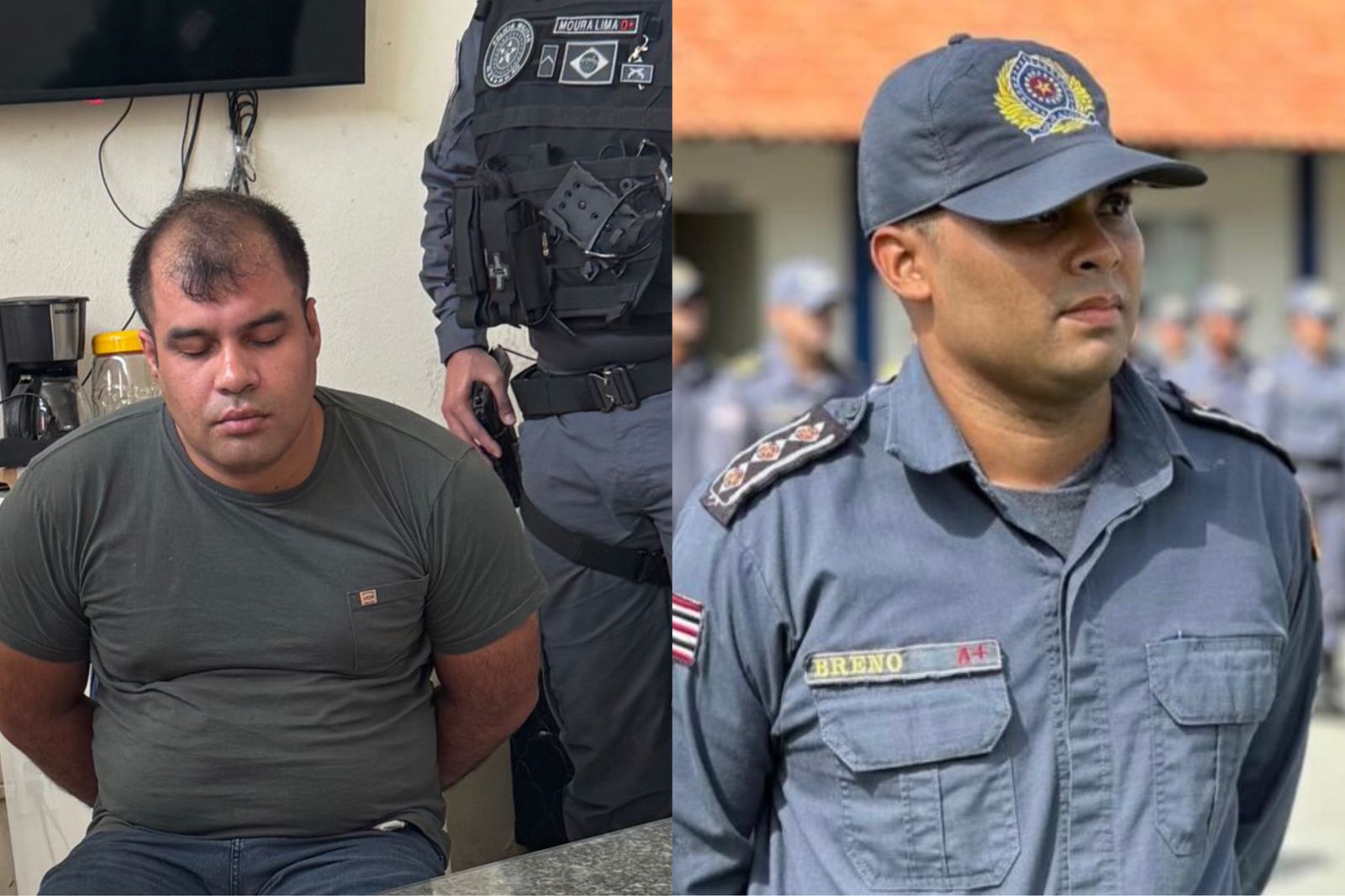 Tenente Cássio (esquerda) atitou e matou o vcapitão Breno (direita).