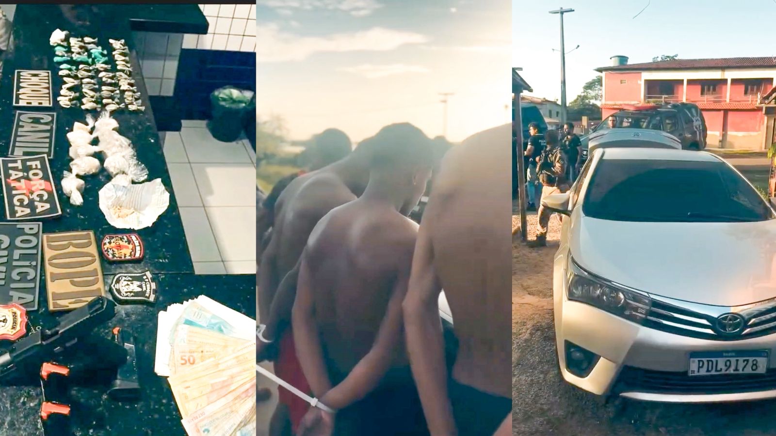 Suspeitos são presos com armas, drogas e dinheiro nas cidades de Viana e Matinha