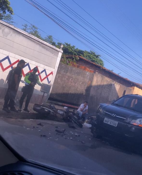 Acidente de trânsito foi registrado no bairro Aurora, em São Luís. 