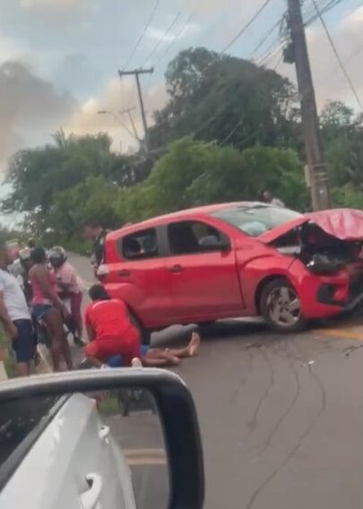 Grave acidente é registrado na Avenida do Sabiá, no bairro do Gapara