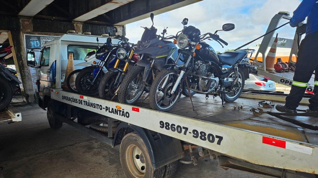 Motocicletas apreendidas o Operação Rolezinho Foto: reprodução/MPMA