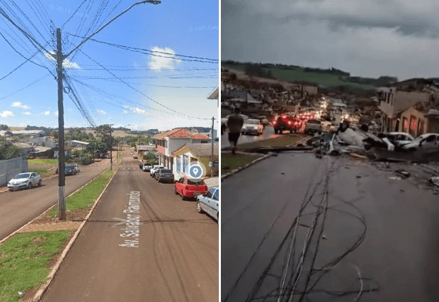 Tornado deixa 6 mortos e centenas de feridos no Paraná; Veja como ficou Rio Bonito do Iguaçu após fenômeno