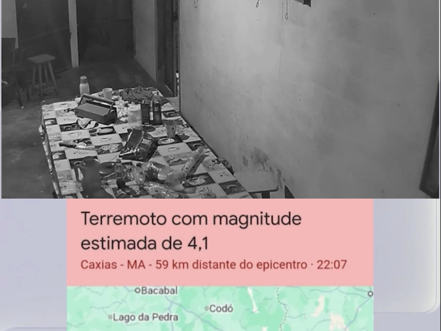 Vídeo: tremor de terra é registrado em Caxias e é sentido em outras três cidades do Maranhão