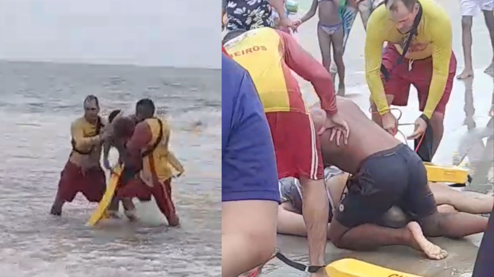 Homem morre após resgatar sobrinho de afogamento na Praia do Araçagy