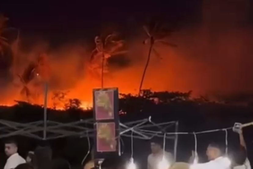 Vídeo: incêndio atinge área de vegetação na Avenida Litorânea após queima de fogos em São Luís