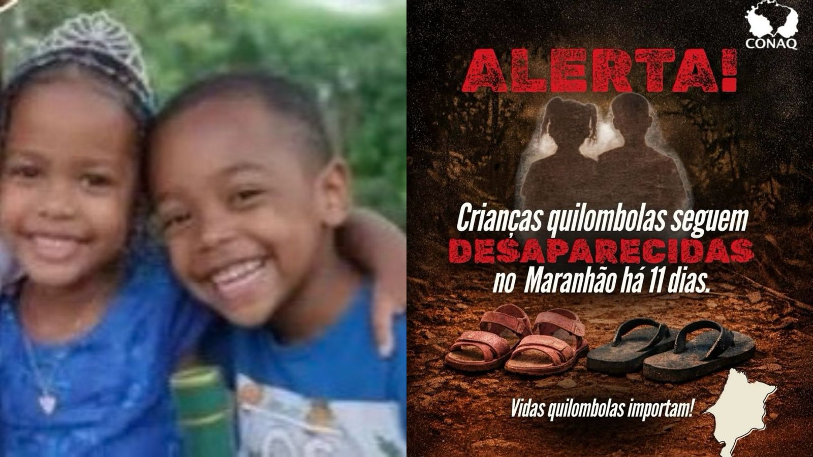 Conaq divulga nota de solidariedade e cobra medidas sobre desaparecimento de crianças em Bacabal