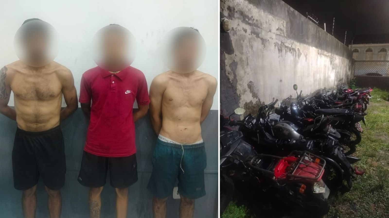 Três são presos e mais de 20 motocicletas apreendidas em desmanche clandestino no Cruzeiro do Anil
