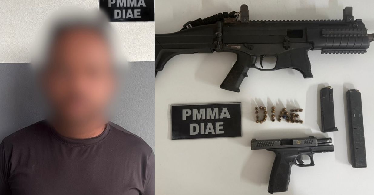 Suspeito de chefiar facção é preso com armamento pesado na BR-135