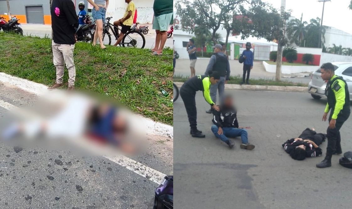 Dois acidentes são registrados em sequência na Avenida Guajajaras; mulher morre e casal fica ferido