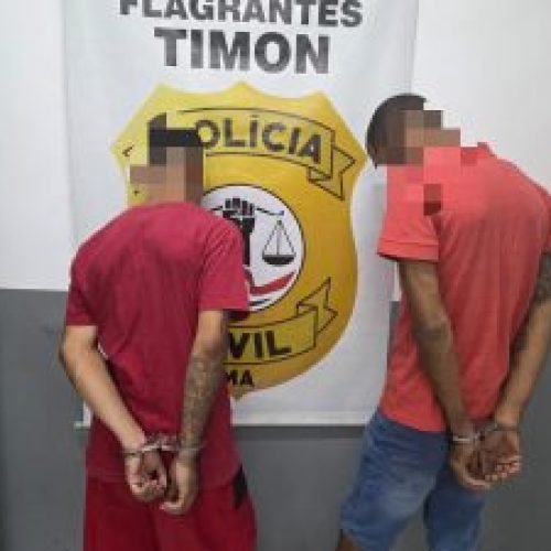 Dupla é presa em Timon com drogas e armas de uso restrito