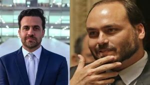 Pablo Marçal e Carlos Bolsonaro trocam farpas na rede social. Foto: Reprodução