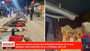 Arrastão na Avenida Litorânea termina com oito presos durante operação da Polícia Militar