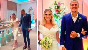 Pedro, jogador do Flamengo, se casa com psicóloga