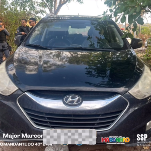 40º BPM recupera veículo roubado na Divinéia