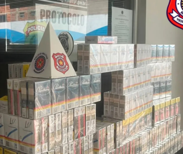 PM apreende cigarros duvidosos e encaminha suspeito à PF, em São Luís