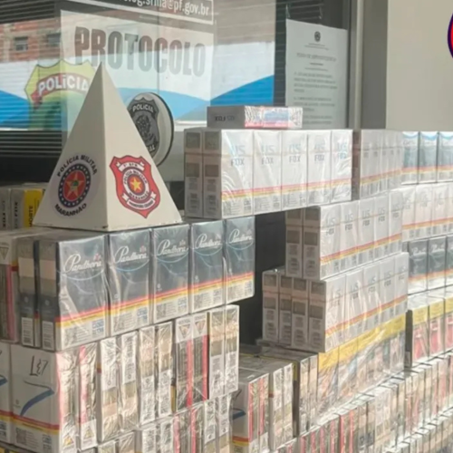 PM apreende cigarros duvidosos e encaminha suspeito à PF, em São Luís
