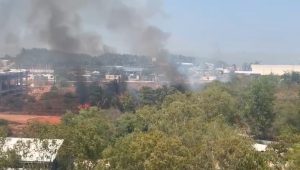 Incêndio em vegetação é avistado por moradores do Calhau, em São Luís