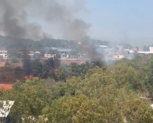 Incêndio em vegetação é avistado por moradores do Calhau, em São Luís