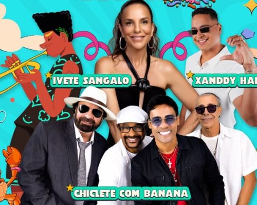 Ivete Sangalo, Chiclete com Banana e Xanddy Harmonia animam pré carnaval neste domingo (25) na Av. Litorânea