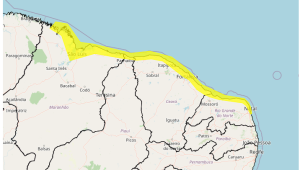 Inmet emite alerta sobre perigo potencial de ventos costeiros no MA