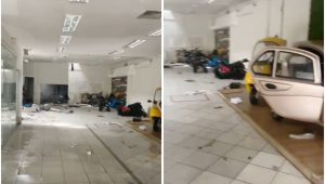 Assaltantes arrombam loja de veículos e furtam motos avaliadas em R$ 180 mil