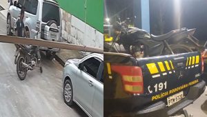 Vídeo: homem furta moto e é preso pela PRF depois de fuga ‘cinematográfica’