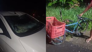 Ciclista fica gravemente ferido após ser atingido por carro na BR-135