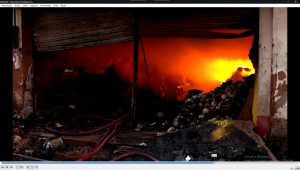 Criminosos ateiam fogo em depósito durante prática de furto no Mercado Central