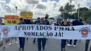 Aprovados da Polícia Militar realizam manifestação em busca de respostas por nomeação