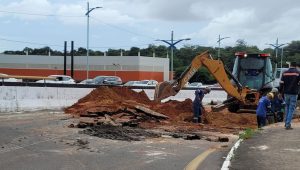 Intervenção no Elevado da Cohama causa transtorno no trânsito