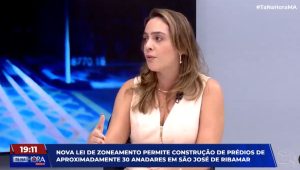 Secretária de Receita e Fiscalização Urbanística, Karolynne Queiroga Foto: reprodução/TV Difusora