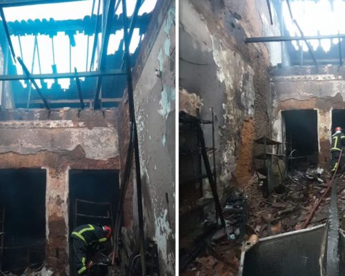 Incêndio atinge loja na Rua de São Pantaleão, no Centro