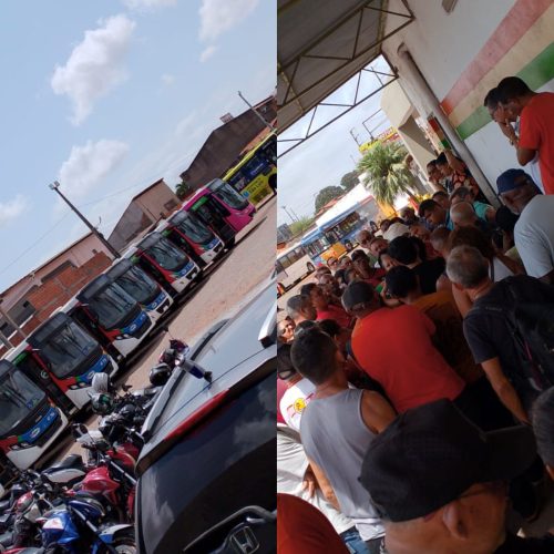 Mais de 200 trabalhadores do transporte protestam por atraso de salários em São Luís