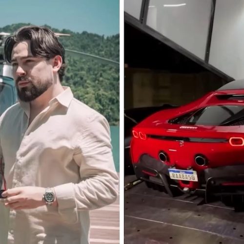Ferrari vinculada a influenciador maranhense alvo da Justiça é encontrada destruída em SC
