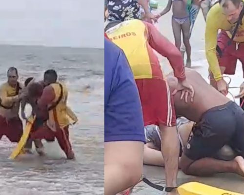 Homem morre após resgatar sobrinho de afogamento na Praia do Araçagy