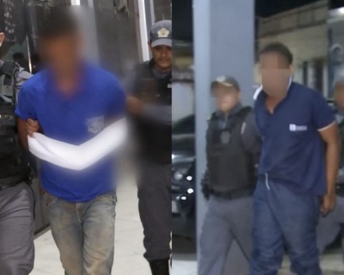 Suspeitos são conduzidos à delegacia após tentativa de retirar rastreador de carro alugado na Vila Palmeira