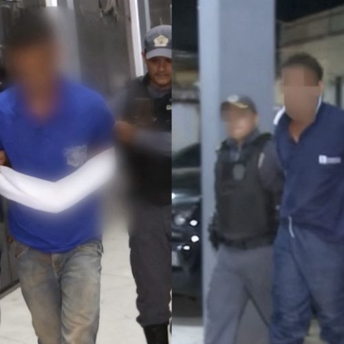 Suspeitos são conduzidos à delegacia após tentativa de retirar rastreador de carro alugado na Vila Palmeira