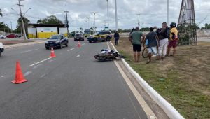 Casal morre em acidente de moto na BR-135, próximo ao aeroporto de São Luís