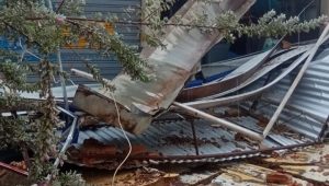 Fortes chuvas com ventania causam desabamento e danos na cidade de João Lisboa