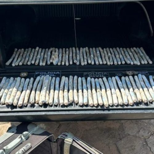 Polícia apreende 78 cargas de emulsão explosiva abandonadas na MA-014