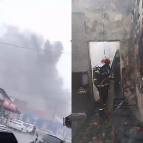 Vídeo: incêndio atinge duas casas e depósito na região do Mercado Central, em São Luís