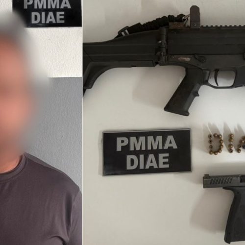 Suspeito de chefiar facção é preso com armamento pesado na BR-135